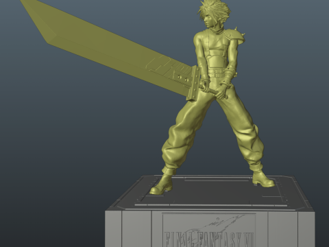 Final Fantasy VII Cloud Strife 3D Print Model