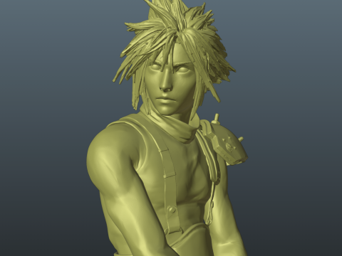 Final Fantasy VII Cloud Strife 3D Print Model