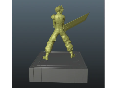 Final Fantasy VII Cloud Strife 3D Print Model