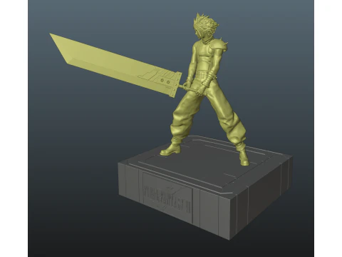 Final Fantasy VII Cloud Strife 3D Print Model