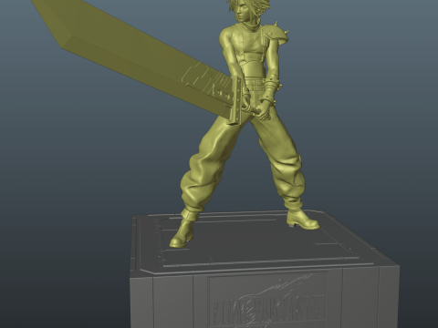 Final Fantasy VII Cloud Strife 3D Print Model