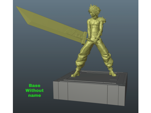 Final Fantasy VII Cloud Strife 3D Print Model