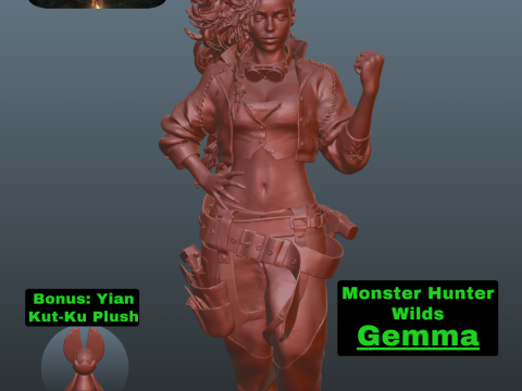 Monster Hunter Wilds Gemma 3Dプリントモデル