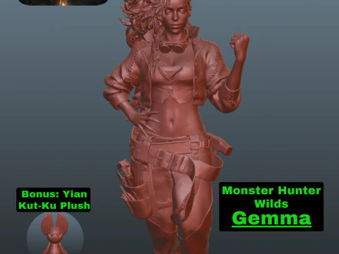 Monster Hunter Wilds Gemma 3D Принт Модель