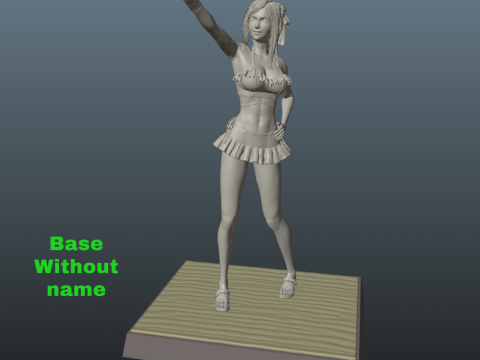 Final Fantasy VII Tifa SwimSuit Two base options 3D-printmodel