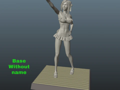 Final Fantasy VII Tifa SwimSuit Two base options 3D Print Model