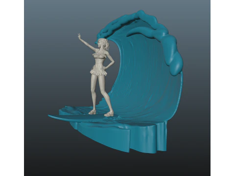 Final Fantasy VII Tifa SwimSuit Two base options 3D Print Model