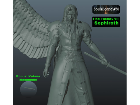 Final Fantasy 7 Sephiroth 3D Print Model