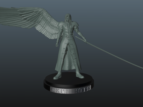Final Fantasy 7 Sephiroth 3D Baskı Modeli
