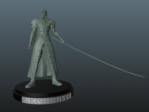 Final Fantasy 7 Sephiroth 3D Baskı Modeli
