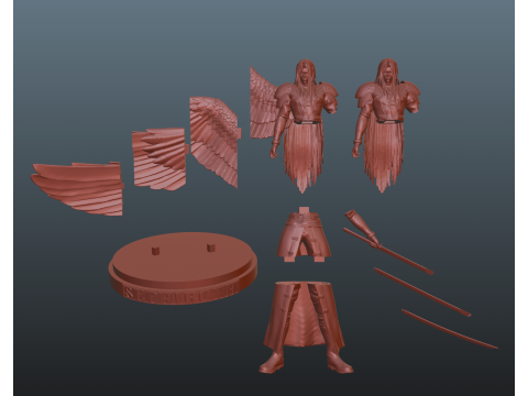 Final Fantasy 7 Sephiroth 3D Baskı Modeli