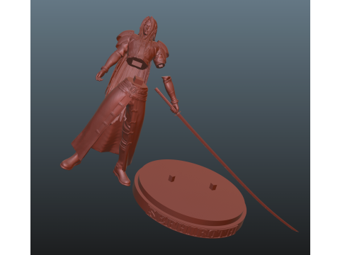 Final Fantasy 7 Sephiroth 3D Baskı Modeli
