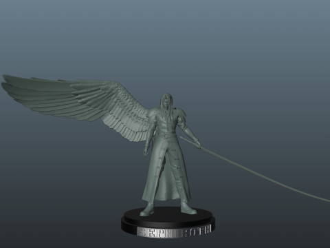 Final Fantasy 7 Sephiroth 3D Baskı Modeli