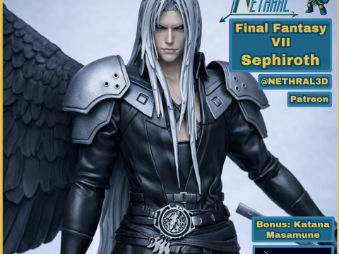 Final Fantasy 7 Sephiroth 3D Print Model