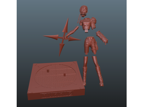 Final Fantasy VII Yuffie Kisaragi Modelo de Impressão 3D