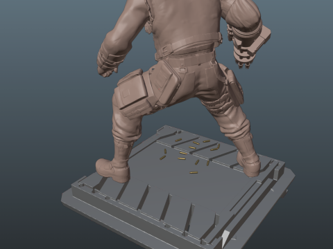 Final Fantasy 7 Barret 3Dプリントモデル