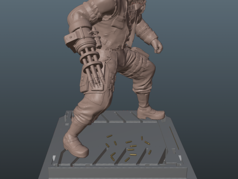 Final Fantasy 7 Barret 3Dプリントモデル