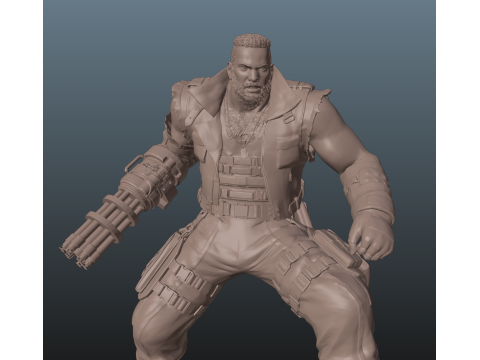 Final Fantasy 7 Barret 3Dプリントモデル