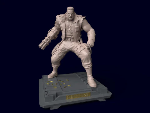 Final Fantasy 7 Barret 3D Print Model