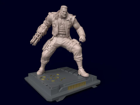 Final Fantasy 7 Barret 3D Print Model