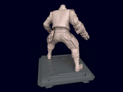 Final Fantasy 7 Barret 3D Print Model