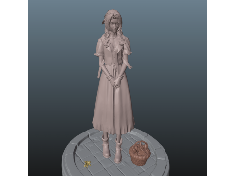 Final Fantasy VII Aerith 3D 프린트 모델