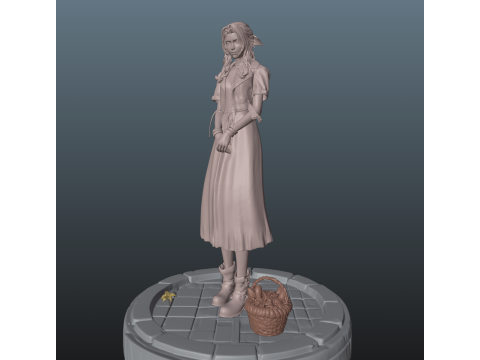 Final Fantasy VII Aerith 3D 프린트 모델