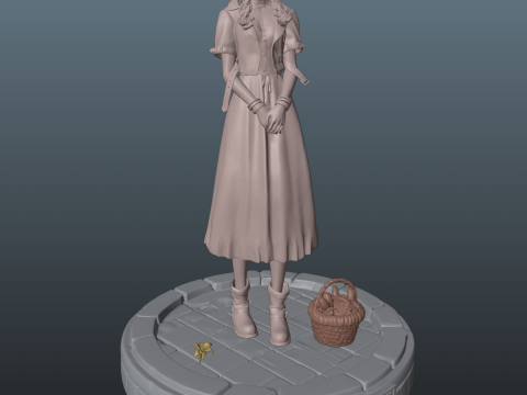 Final Fantasy VII Aerith 3D 프린트 모델