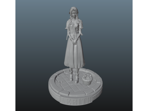 Final Fantasy VII Aerith 3D 프린트 모델