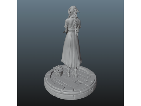 Final Fantasy VII Aerith 3D 프린트 모델