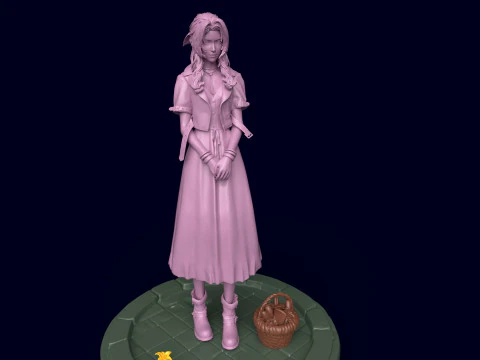 Final Fantasy VII Aerith 3D Print Model