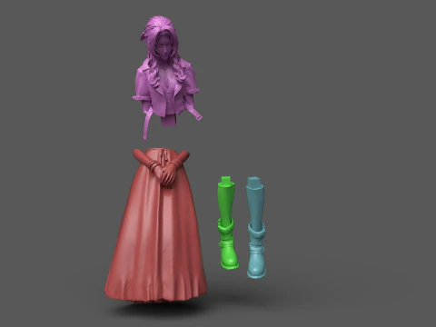 Final Fantasy VII Aerith 3D Print Model