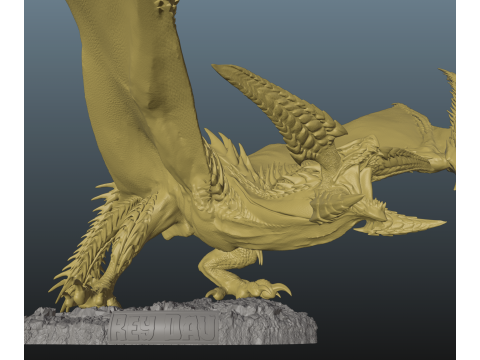 Monster Hunter Wilds Rey Dau 3D प्रिंट मॉडल
