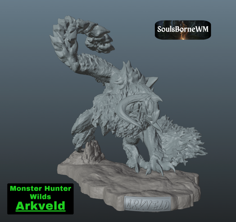 Monster Hunter Wilds Arkveld Model do druku 3D .c4d .max .obj .3ds .fbx .stl .blend