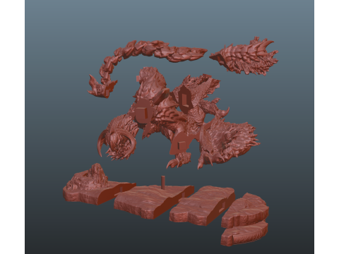 Monster Hunter Wilds Arkveld Model do druku 3D