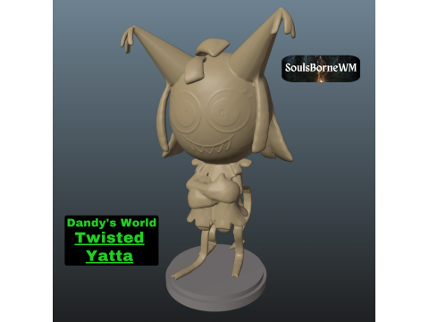 Dandys World Twisted Yatta 3Dプリントモデル