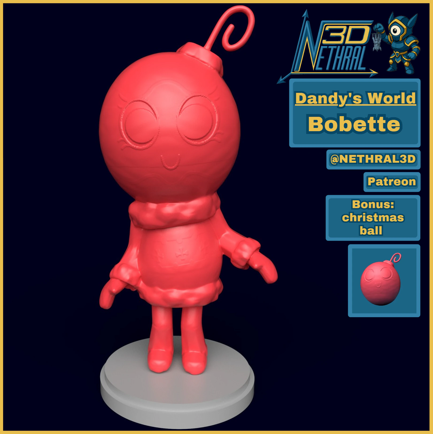 Bobette del mundo de Dandy Modelo de impresión 3D .c4d .max .obj .3ds .fbx .stl .blend 