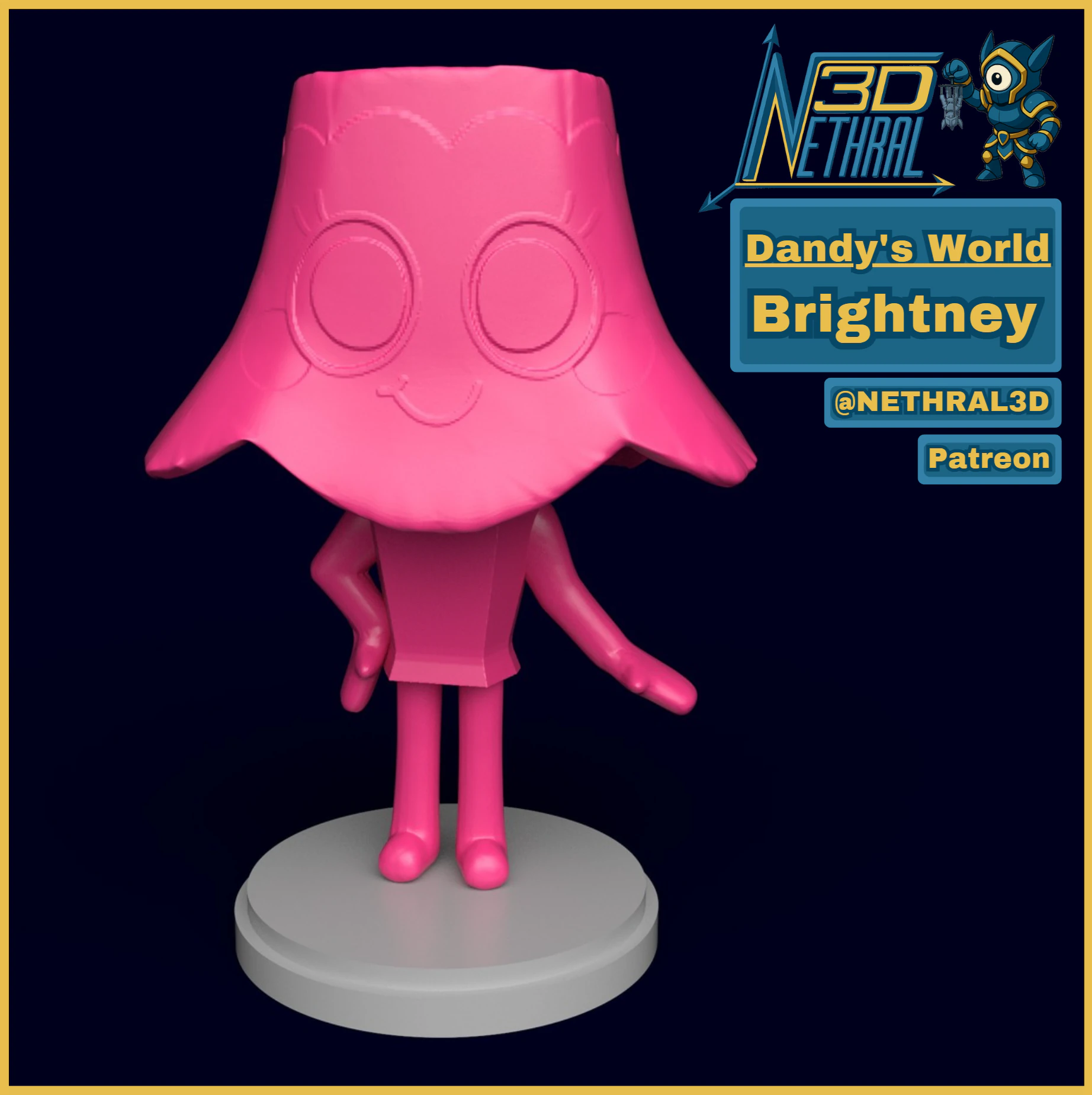 Dandys World Brightney 3D Print Model .c4d .max .obj .3ds .fbx .stl .blend 
