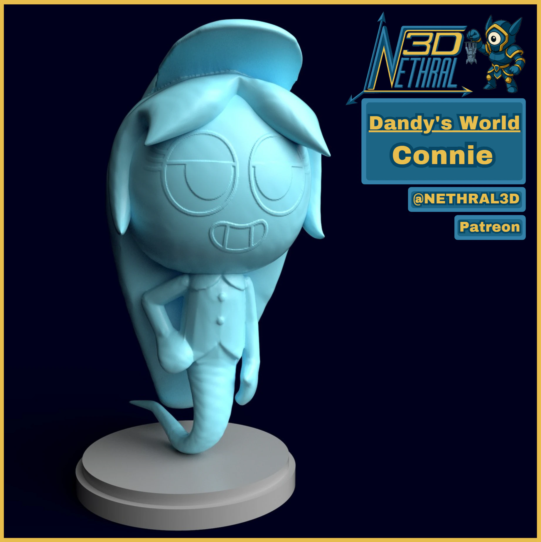 Dandys World Connie 3D Print Model .c4d .max .obj .3ds .fbx .stl .blend 