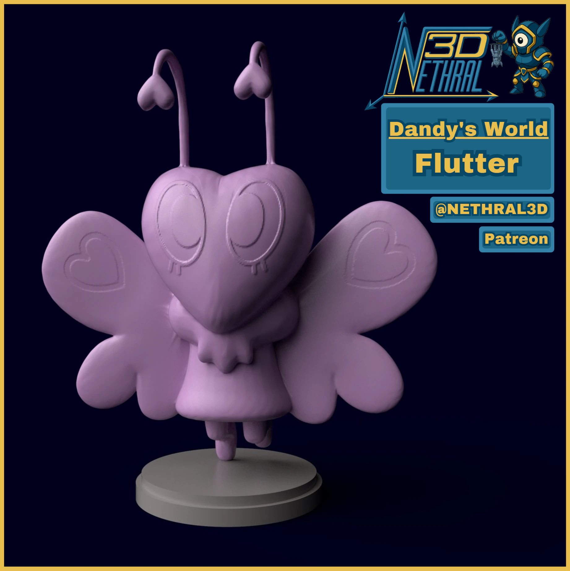 Dandys World Flutter 3D Print Model .c4d .max .obj .3ds .fbx .stl .blend 