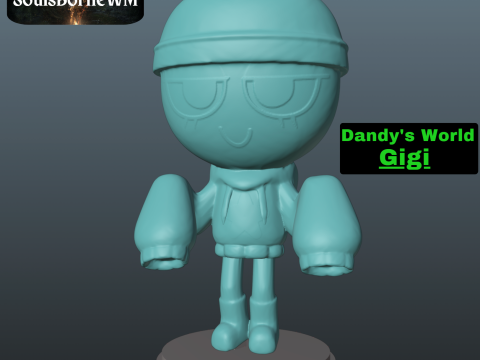 Dandys World Gigi 3Dプリントモデル