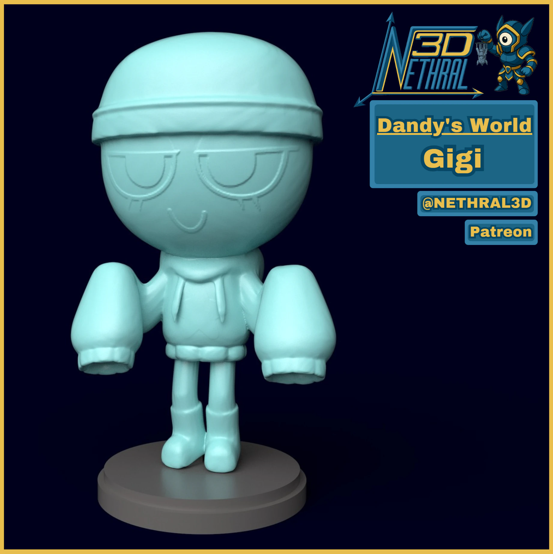 Dandys World Gigi 3D Print Model .c4d .max .obj .3ds .fbx .stl .blend 