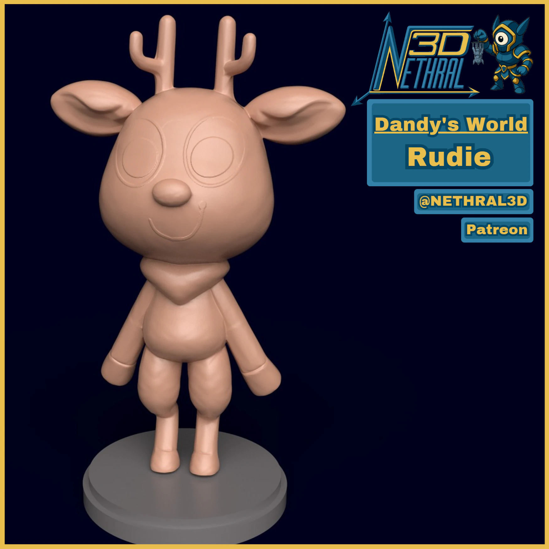 Dandys World Rudie 3D Print Model .c4d .max .obj .3ds .fbx .stl .blend 