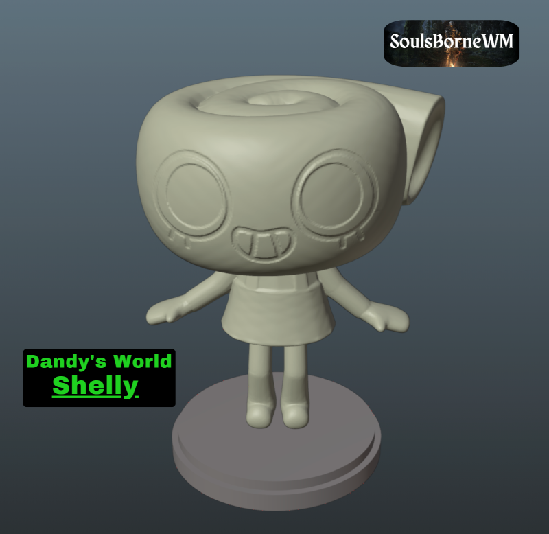 Dandys World Shelly 3Dプリントモデル .c4d .max .obj .3ds .fbx .stl .blend