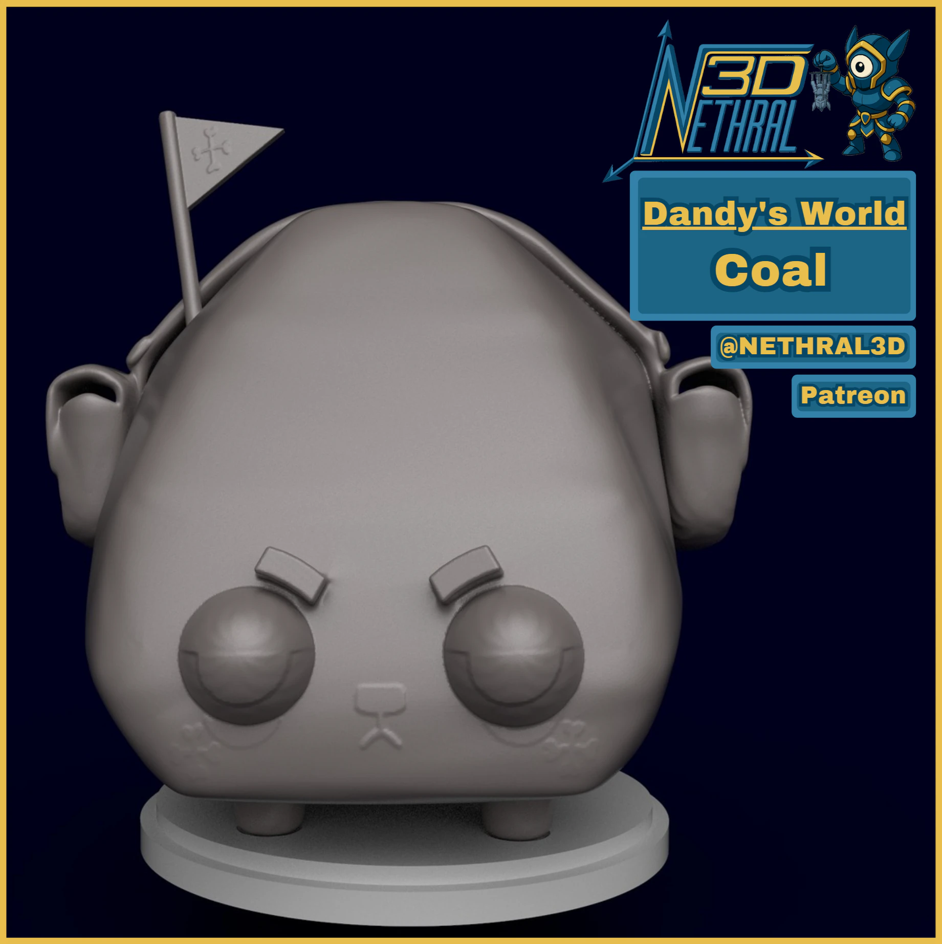 Dandys World Coal 3D Print Model .c4d .max .obj .3ds .fbx .stl .blend 