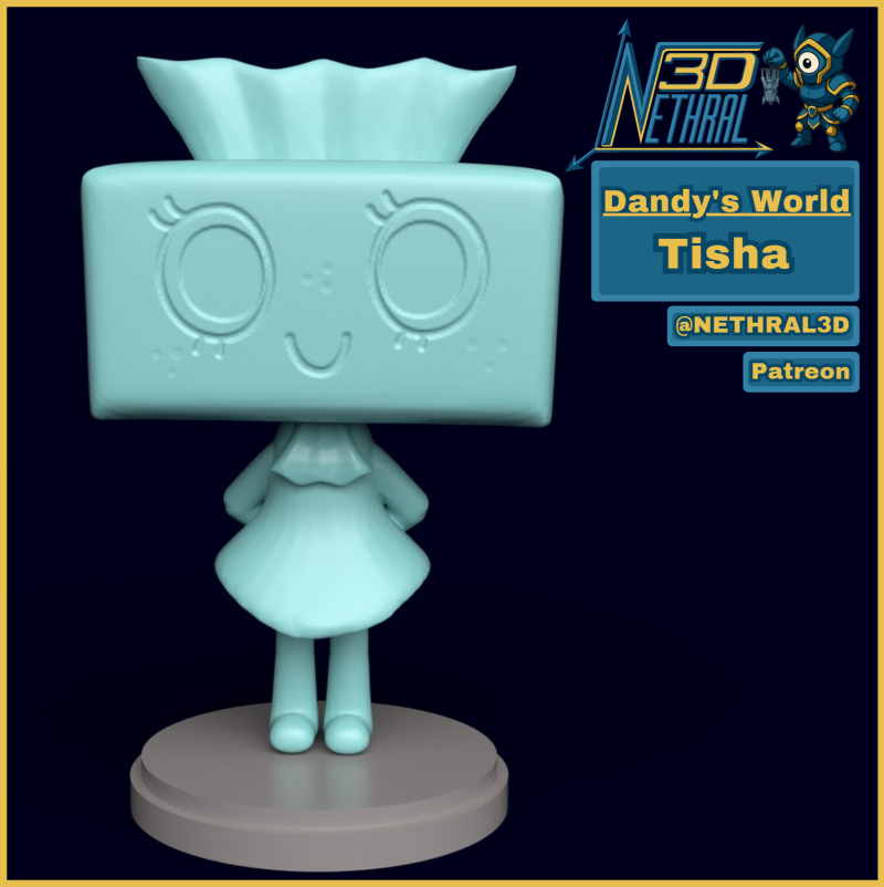 Dandys World Tisha 3D Print Model .c4d .max .obj .3ds .fbx .stl .blend 