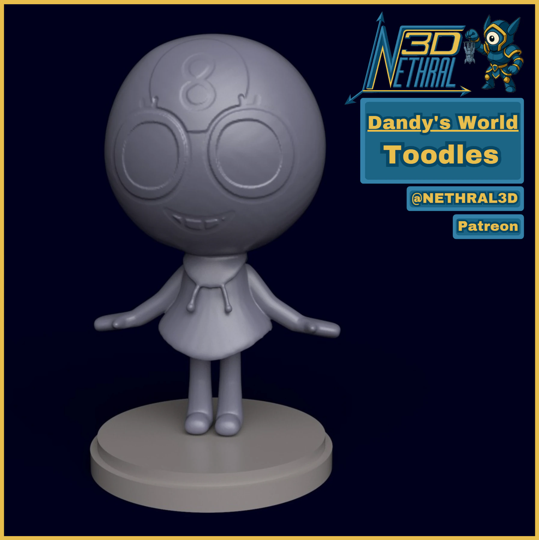 Dandys World Toodles 3D Print Model .c4d .max .obj .3ds .fbx .stl .blend 