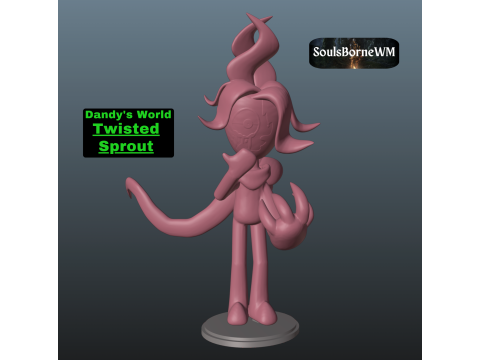 Dandy World Twisted Sprout 3D 프린트 모델