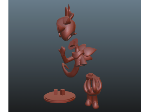Dandy World Twisted Sprout 3D Print Model