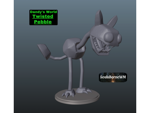 Dandys World Twisted Pebble 3Dプリントモデル